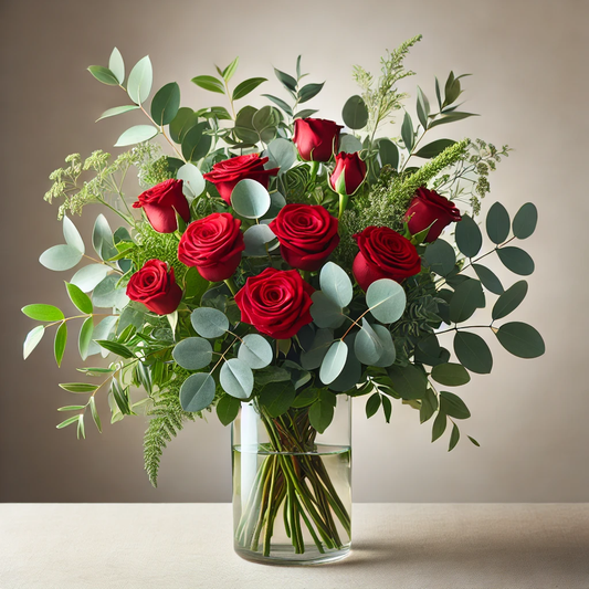 Roses Arranged in a Vase